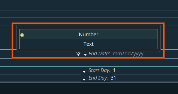 Shows select changed type.