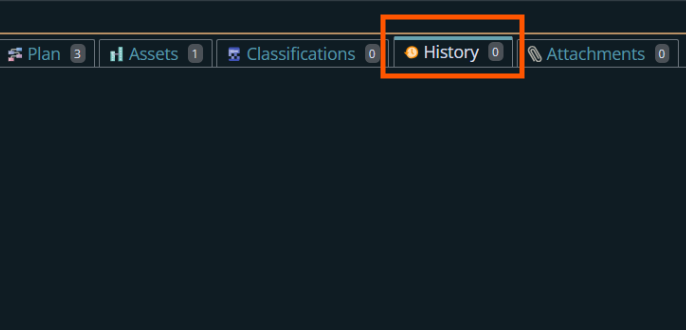 Shows History.