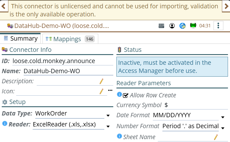 shows connector is created