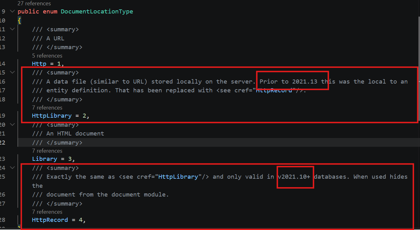 shows Code MCe uses to handle the backward compatible breaking link