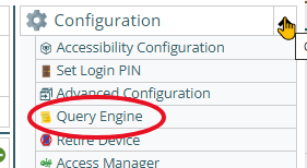 Shows the Access manager directly from the main menu