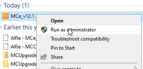 Make sure you run as administrator