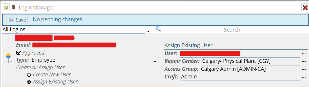 Login Manager, user approved successfully.