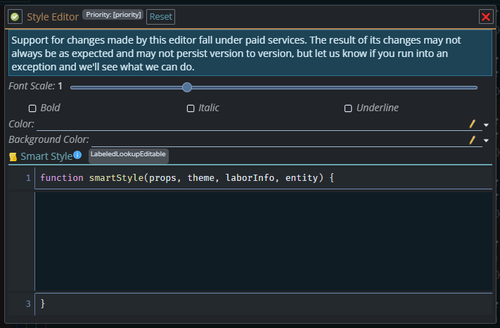 Style Editor